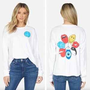 NEW Lauren Moshi Luella Elements Diasy Long Sleeve Shirt Athleisure Loungewear